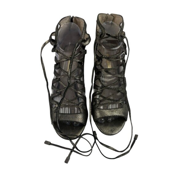 Louise et Cie Kacy Gladiator Heels Womens Size 8M Metallic Edgy Whimsigoth Fairy - Picture 8 of 12